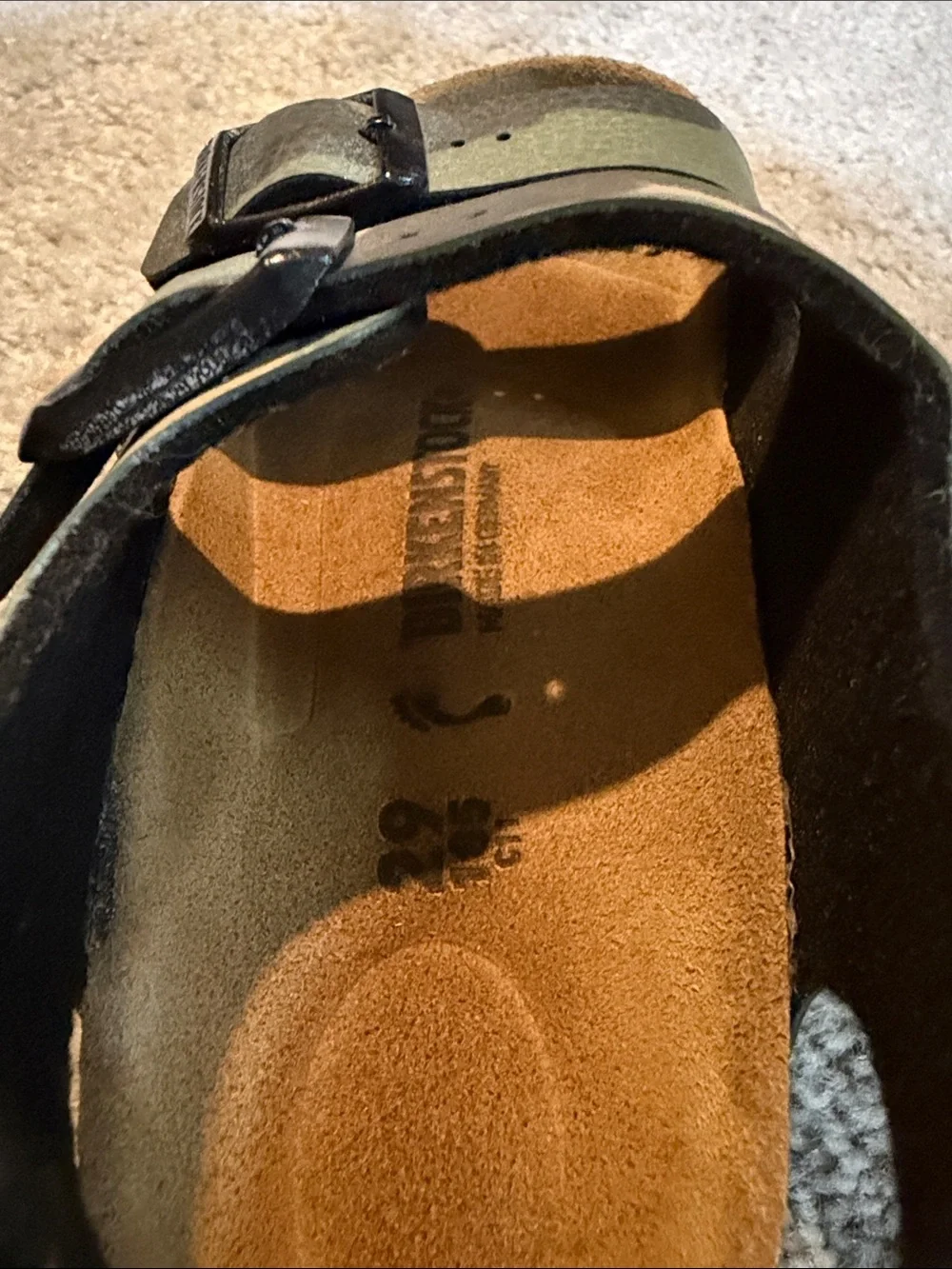 Birkenstock Kids Camo Double-Buckle Sandals (Barely Worn)